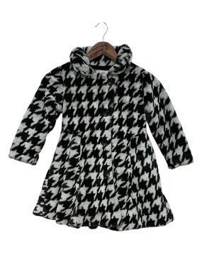 American Widgeon Faux Fur Houndstooth Jacket - 3T